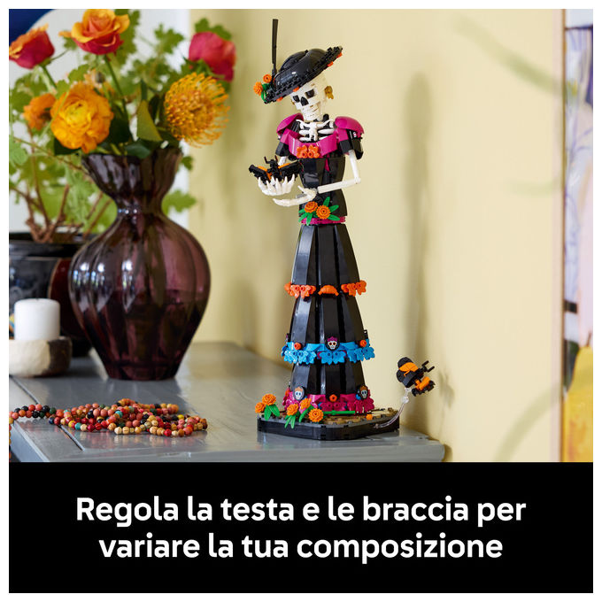Lego 21372 LEGO Ideas Kit Modellismo per Adulti con Scheletro Fiori Finti e Farfalle Monarca 1212 pezzi colore Multicolore