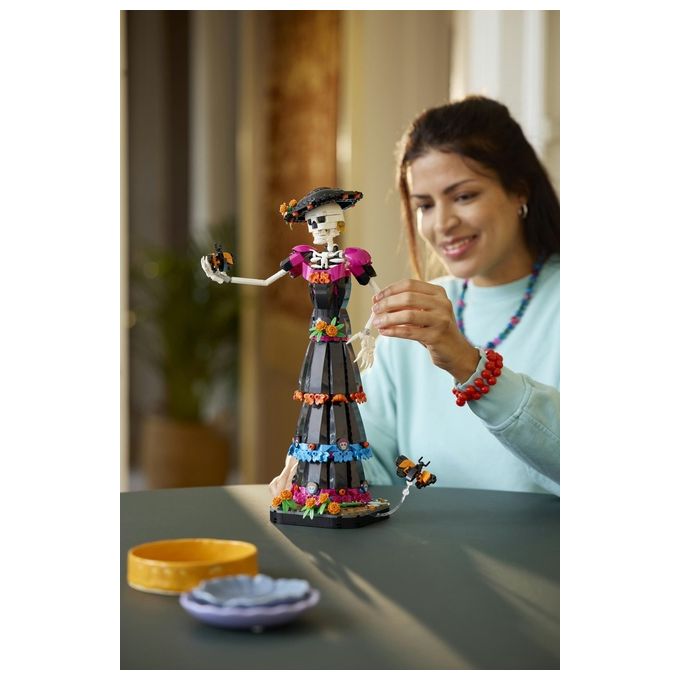 Lego 21372 LEGO Ideas Kit Modellismo per Adulti con Scheletro Fiori Finti e Farfalle Monarca 1212 pezzi colore Multicolore