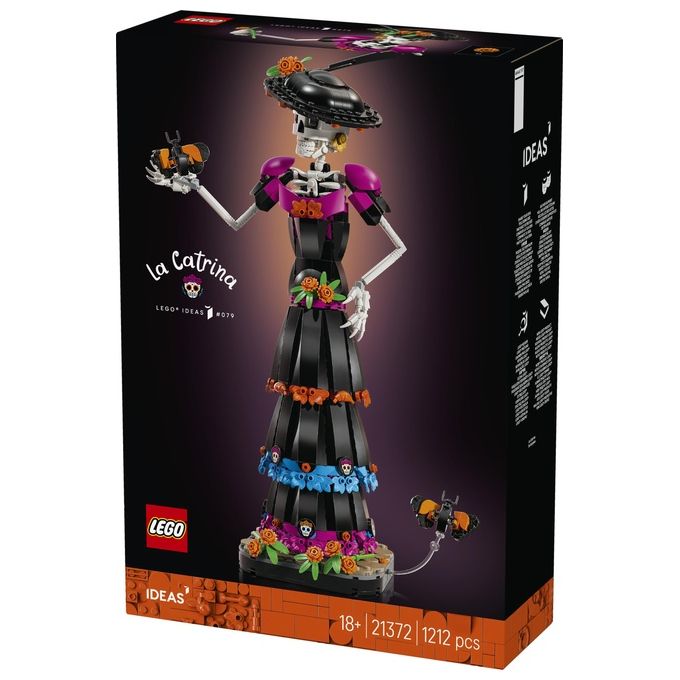 Lego 21372 LEGO Ideas Kit Modellismo per Adulti con Scheletro Fiori Finti e Farfalle Monarca 1212 pezzi colore Multicolore