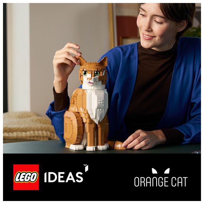 Lego Ideas 21376 Gatto Arancione Set da costruzione 1755 pezzi colore Arancione