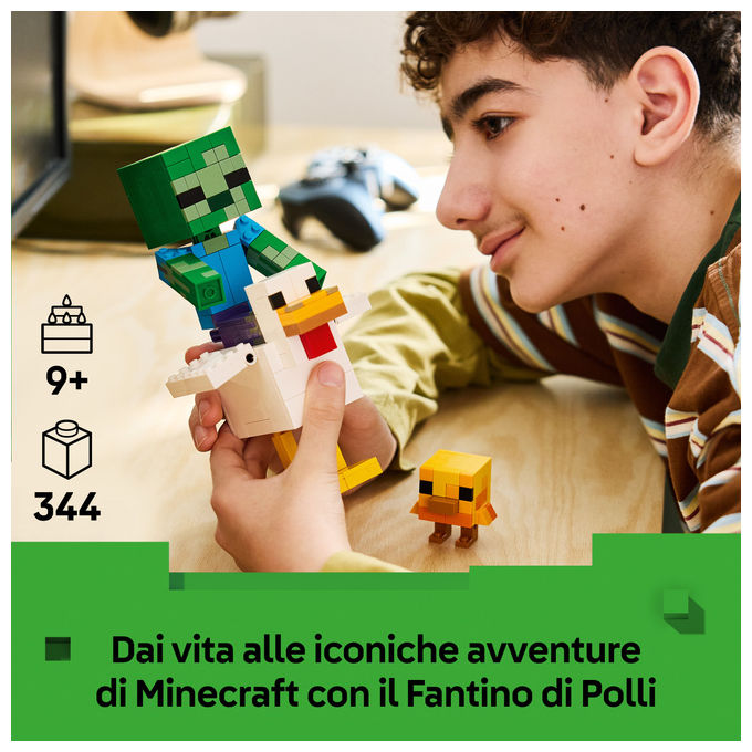 Lego 21582 Minecraft Fantino di Polli 344 pezzi eta' 9 anni colore Multicolore