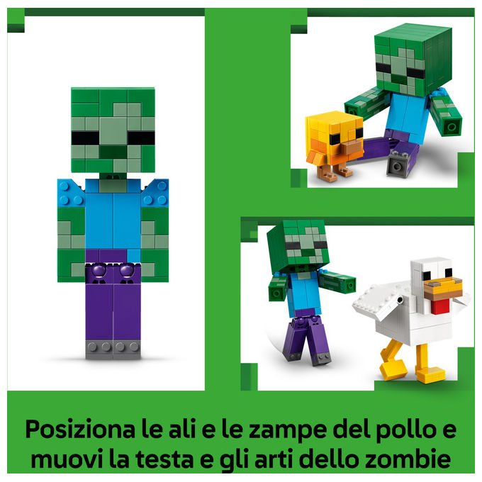 Lego 21582 Minecraft Fantino di Polli 344 pezzi eta' 9 anni colore Multicolore