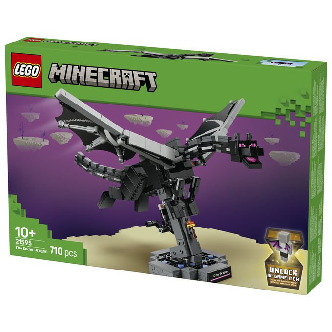 Lego 21595 Minecraft Drago dell'End Set da costruzione 710 pezzi ali mobili snodabile