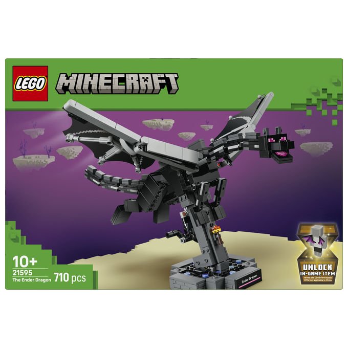 Lego 21595 Minecraft Drago dell'End Set da costruzione 710 pezzi ali mobili snodabile