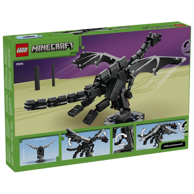 Lego 21595 Minecraft Drago dell'End Set da costruzione 710 pezzi ali mobili snodabile