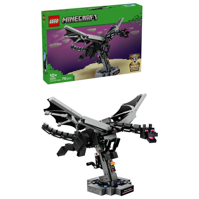 Lego 21595 Minecraft Drago dell'End Set da costruzione 710 pezzi ali mobili snodabile