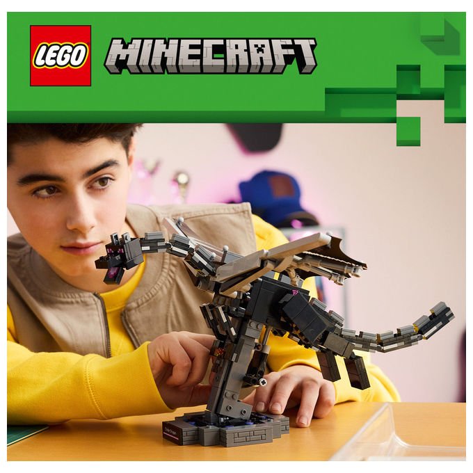 Lego 21595 Minecraft Drago dell'End Set da costruzione 710 pezzi ali mobili snodabile