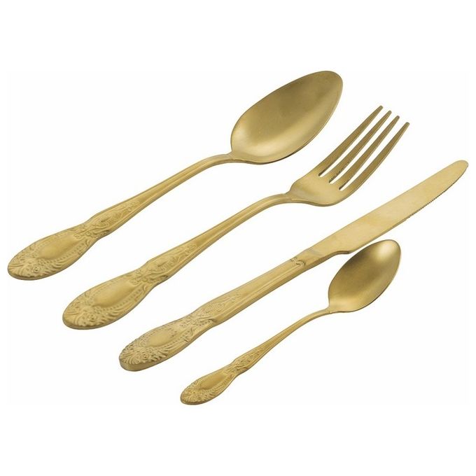 VDE Tivoli 1996 Wonderland Set Posate 24Pz Oro Satinato - Yeppon