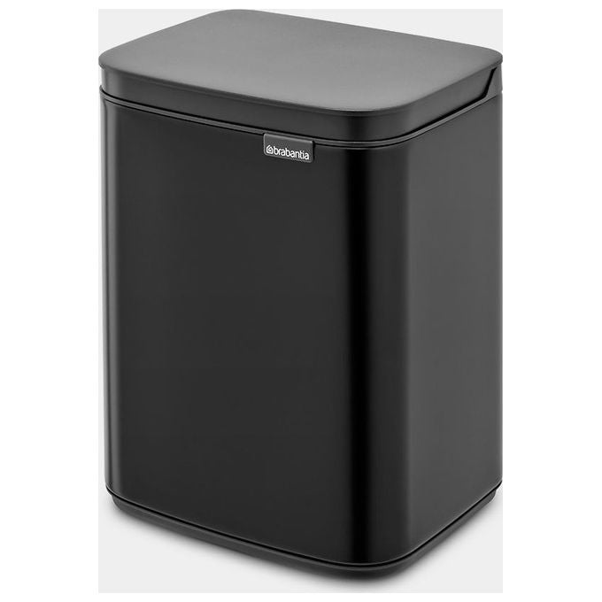 Brabantia 8710755222481 Bo Pattumiera 4L Acciaio con Chiusura Morbida e Secchio Interno Estraibile colore Nero
