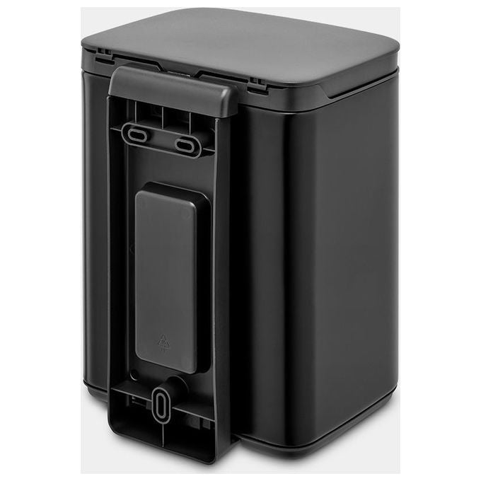 Brabantia 8710755222481 Bo Pattumiera 4L Acciaio con Chiusura Morbida e Secchio Interno Estraibile colore Nero