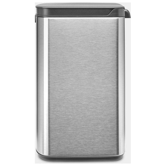 Brabantia 8710755222962 Bo Cestino 7L Acciaio Opaco con Chiusura Silenziosa Resistente alle Impronte Facile da Pulire colore Acciaio Opaco