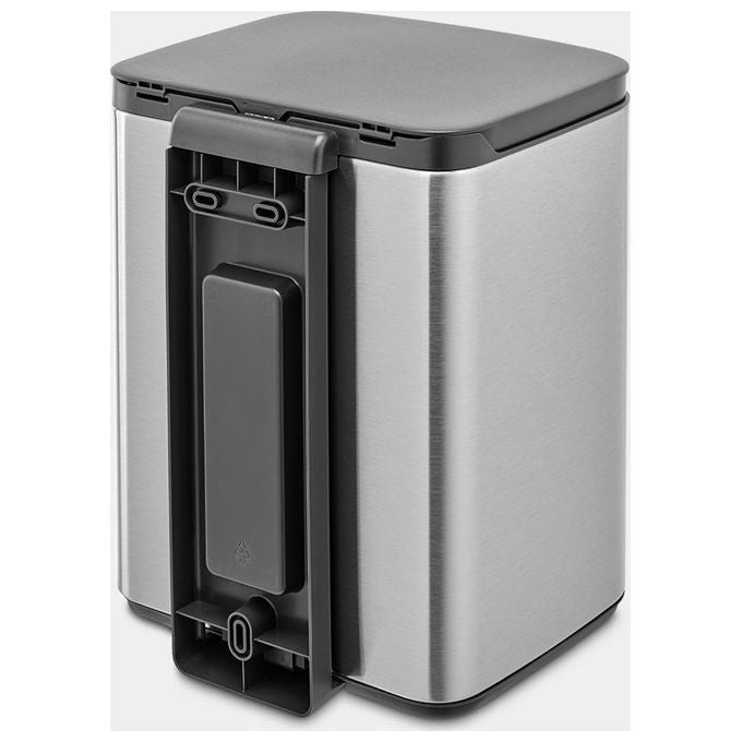 Brabantia 8710755222962 Bo Cestino 7L Acciaio Opaco con Chiusura Silenziosa Resistente alle Impronte Facile da Pulire colore Acciaio Opaco
