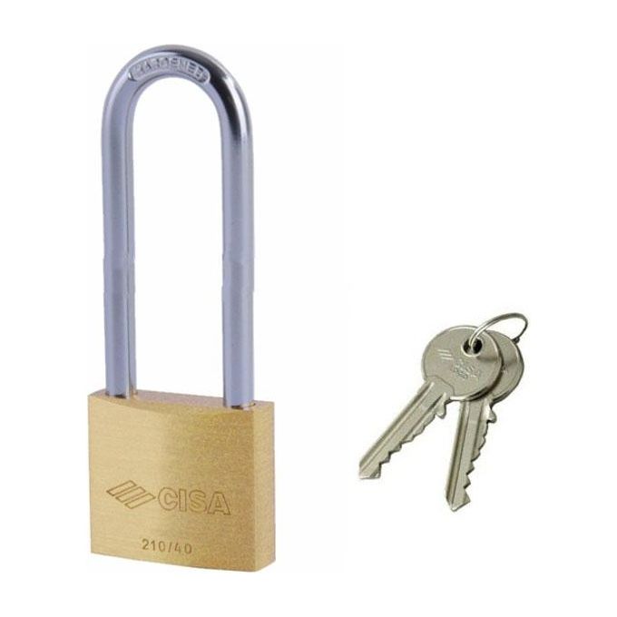 Cisa Lucchetto Ottone Mm 30 Arco Extra Lungo