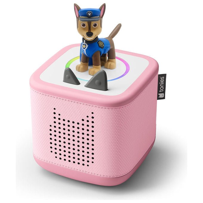 Tonies TONIEBOX2ROSAPAW Lettore Audio per Bambini con Giochi Interattivi e Luce Notturna colore Rosa