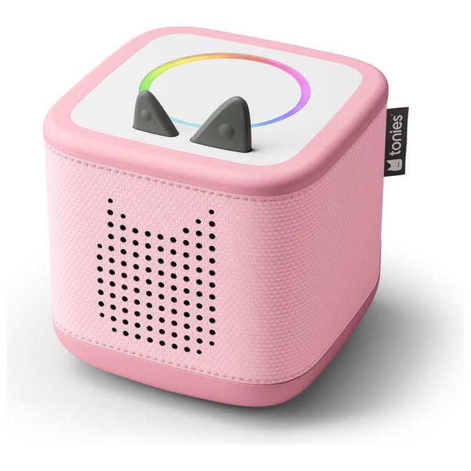 Tonies TONIEBOX2ROSAPAW Lettore Audio per Bambini con Giochi Interattivi e Luce Notturna colore Rosa