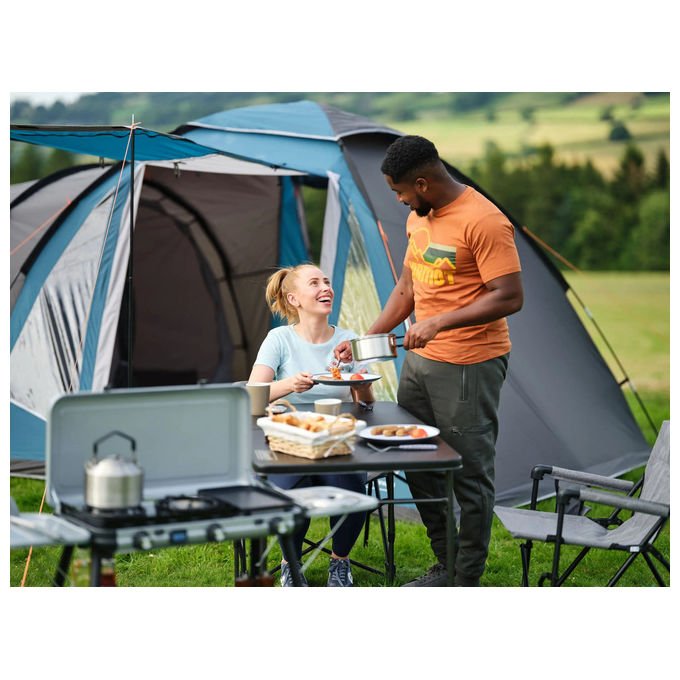 Campingaz 2213312 Stufa a griglia portatile 3 fuochi 2700 W accensione piezoelettrica colore Nero