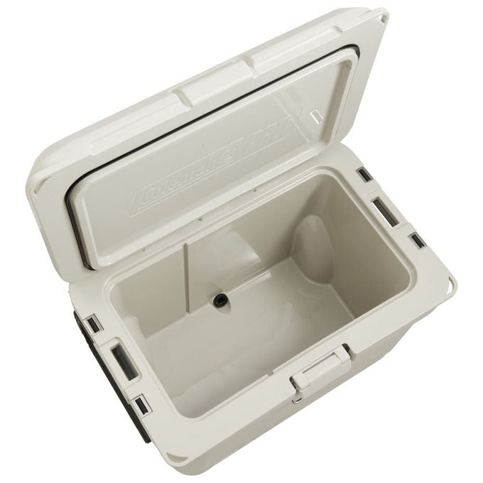 Coleman 2213912 Borsa Termica Pro 55 QT Capacita' 52 L Autonomia 5 giorni Ruote 2 Sistema di Drenaggio Antibatterico Colore Bianco