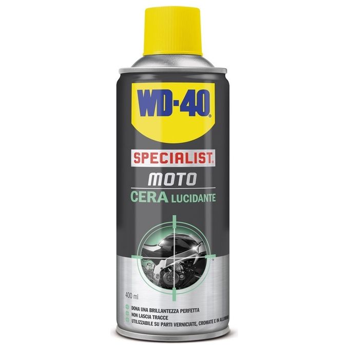 WD-40 Cera Lucidante Moto Spray 400 ml per Finitura Brillante e Protezione Efficace