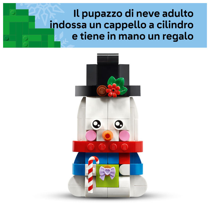 Lego 40812 Pupazzi di Neve Ornamentali Set da Costruzione 168 Pezzi per Bambini da 6 Anni in Su colore Multicolore