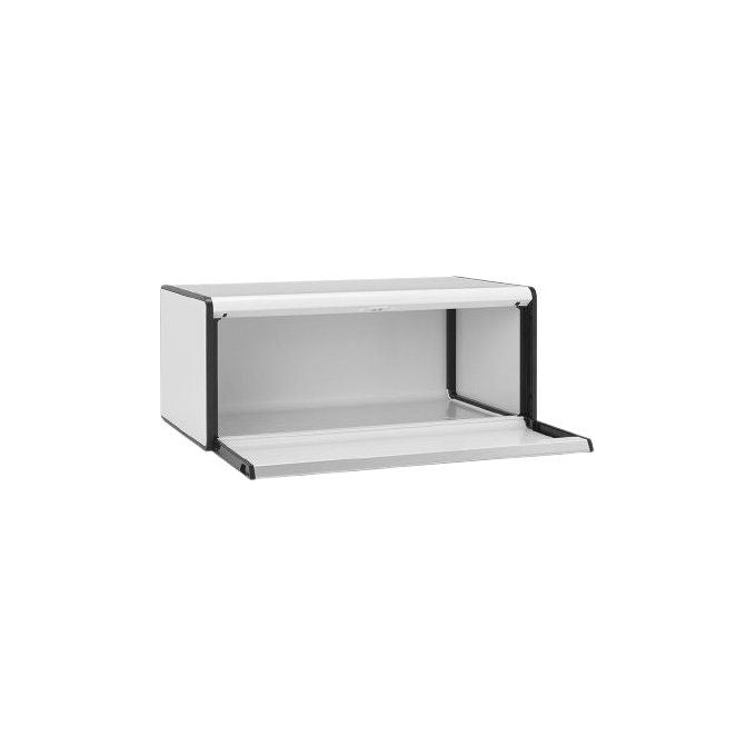 Brabantia 22410-06 Cestino per il pane Fall Front 18 l con chiusura magnetica e design salvaspazio colore Bianco