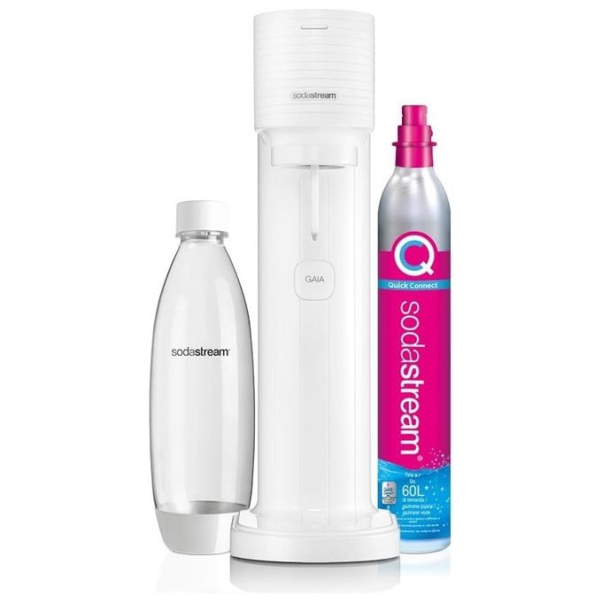 Sodastream Gasatore Gaia Bianco Bottiglia da 1 Litro 1 Cilindro Co2
