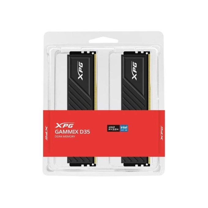 Adata AX4U36008G18I-DTBKD35 GAMMIX D35 Memoria di Sistema DDR4 3600 MHz 16 GB 2 x 8 GB CL18 1.35 V Dissipatore Intel XMP 2.0 colore Nero