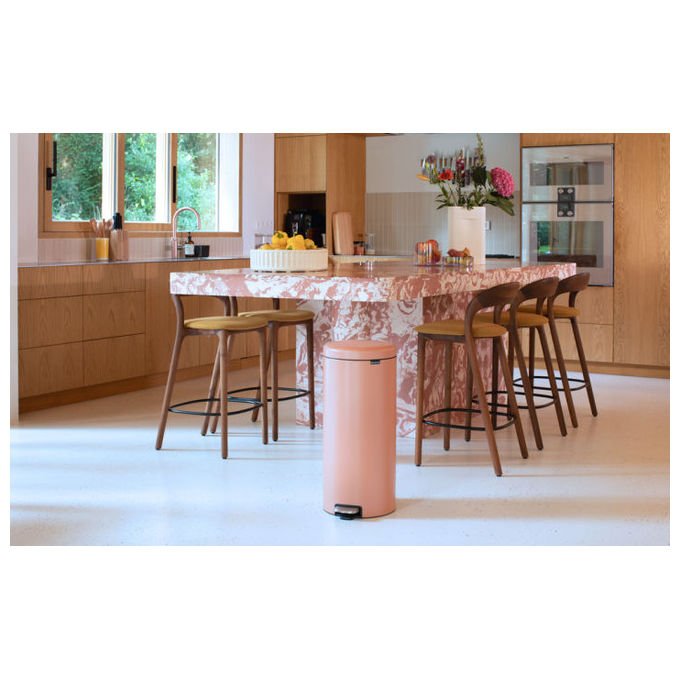 Brabantia 8710755238741 NewIcon Pattumiera a pedale 30 Litri Chiusura silenziosa Sistema antiodore Secchio interno rimovibile colore Warm Copper