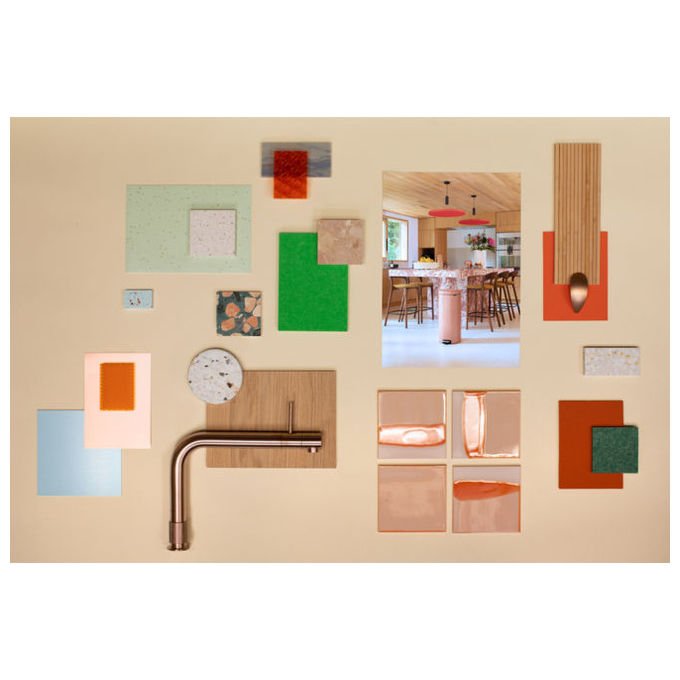 Brabantia 8710755238741 NewIcon Pattumiera a pedale 30 Litri Chiusura silenziosa Sistema antiodore Secchio interno rimovibile colore Warm Copper
