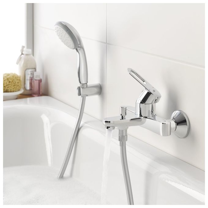 Grohe Rubinetto Miscelatore Monocomando da Parete per Vasca da Bagno Cromo Lucido Starlight Start Loop