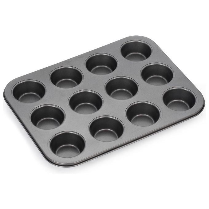 Borella 23436 Beta Stampo Muffin 12 Posti Antiaderente colore Nero