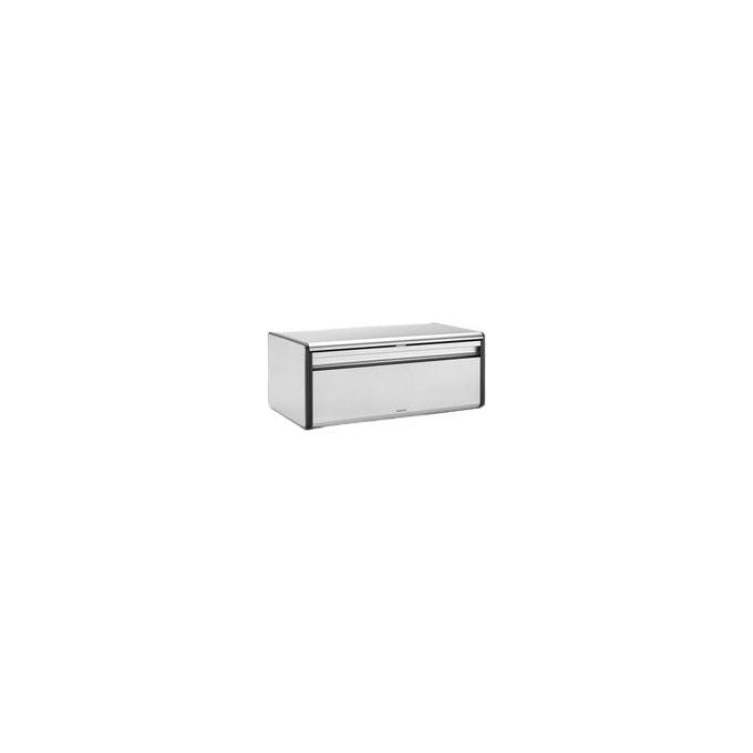 Brabantia 236709 Portapane con Apertura a Ribalta Acciaio 18 L Chiusura Magnetica Maniglia Grande Fondo Bugnato colore Acciaio