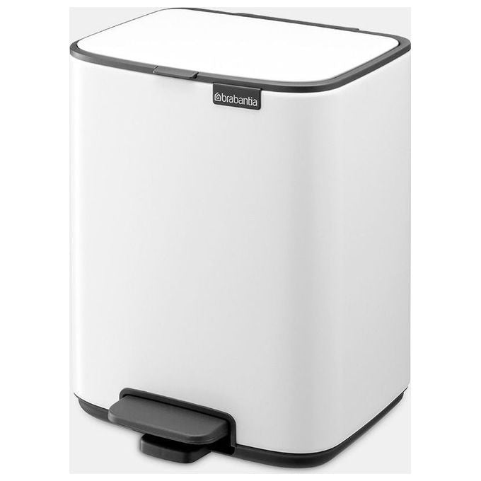 Brabantia 236723 Bo Pattumiera a Pedale 4 L con Coperchio Soft Close e Contenitore Rimovibile colore Bianco