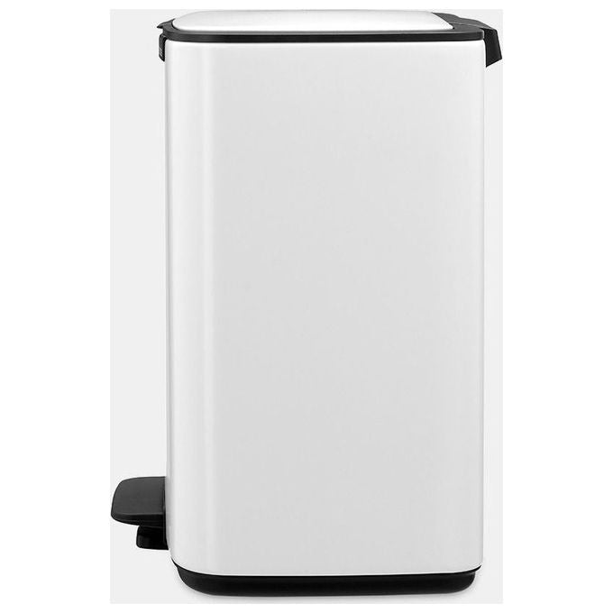 Brabantia 236907 Bo Pedal Bin Cestino con Pedale 12 L Acciaio Bianco