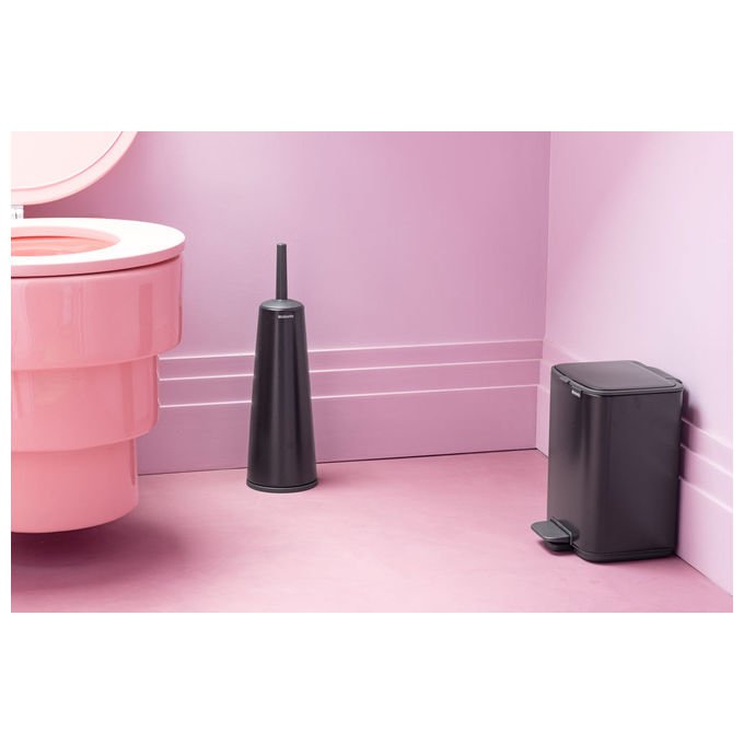 Brabantia 8710755237805 Bo Poubelle a' pédale 4L Acier Fermeture douce Série amovible Anti-dérapant couleur Noir
