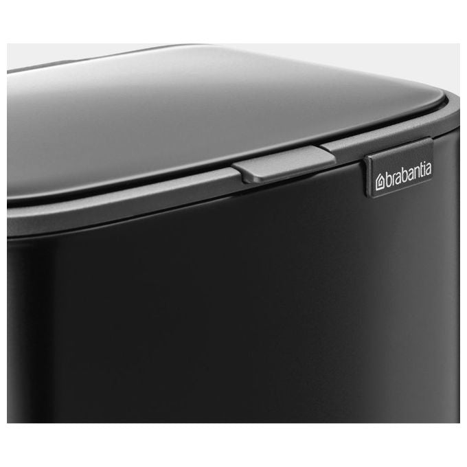 Brabantia 8710755237805 Bo Poubelle a' pédale 4L Acier Fermeture douce Série amovible Anti-dérapant couleur Noir