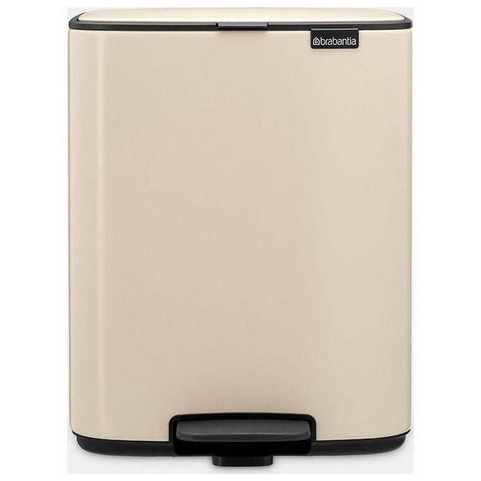 Brabantia 238024 Bo Pedal Bin Pattumiera a Pedale 12 L Acciaio con Chiusura Morbida colore Beige