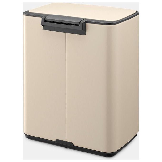 Brabantia 238024 Bo Pedal Bin Pattumiera a Pedale 12 L Acciaio con Chiusura Morbida colore Beige