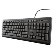 Trust 23982 TK-150 Tastiera Cablata USB Layout Spagnolo QWERTY 104 Tasti Silenziosi Resistente Agli Sversamenti 1.8 m colore Nero