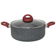 Borella 23989 Rafting Casseruola Alluminio Pressofuso diametro 16 cm con Coperchio in Vetro Induzione