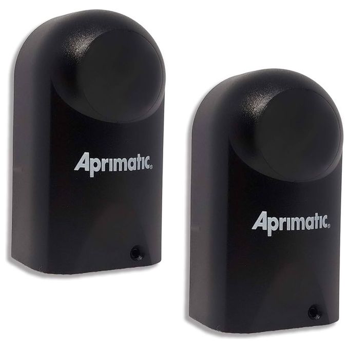 Aprimatic B08MQSZVCZ ER48 Coppia Fotocellule Universali Infrarossi DC 12 24V da Esterno Compatibili con Automazioni per Cancelli e Serrande colore Nero