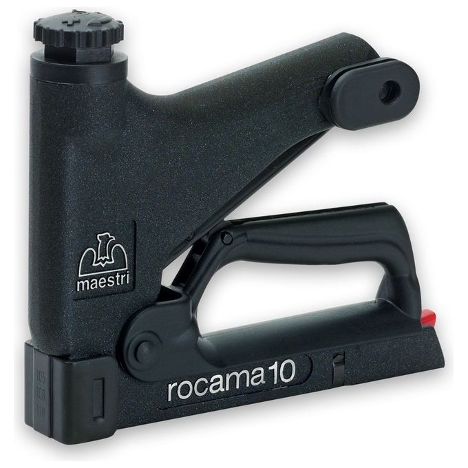 Maestri 8005231004980 FISSATRICE ROCAMA 10 MOD 110 CON APPENDICE Corpo in lega di alluminio Caricamento sotto banchina colore Nero