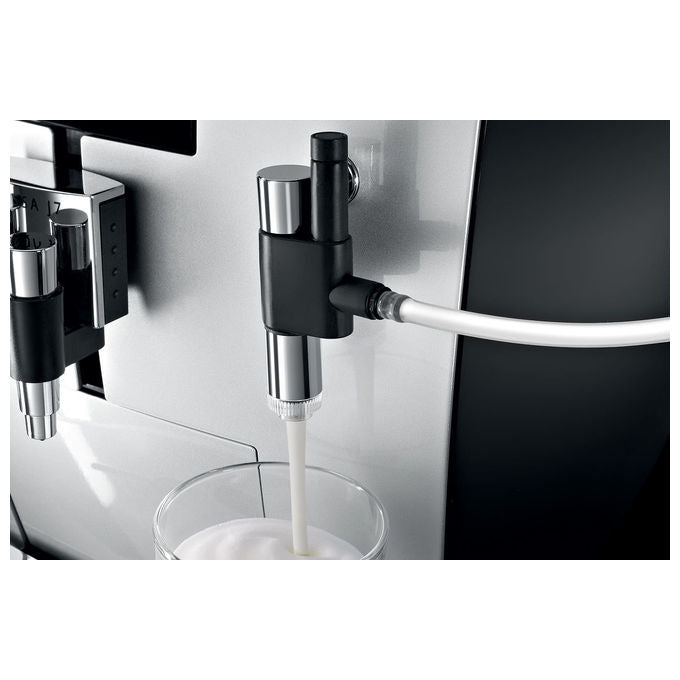 Jura 7610917242559 Fine Foam Nozzle Espumador con Tecnologia di Crema Fine per una Schiuma di Latte Estremamente Liscia colore Nero Cromato Transparente