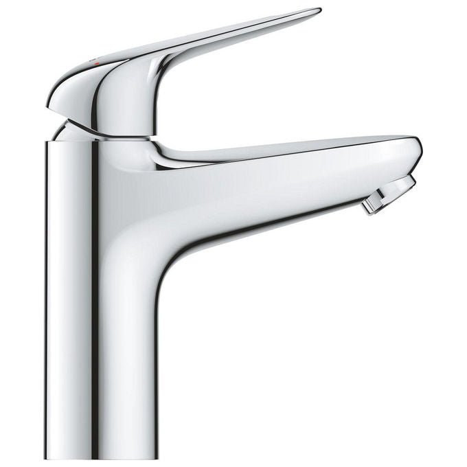 Grohe Swift miscelatore monocomando per lavabo, taglia M, cromo, scarico Push-Open, cartuccia ceramica 28 mm, avvio a freddo