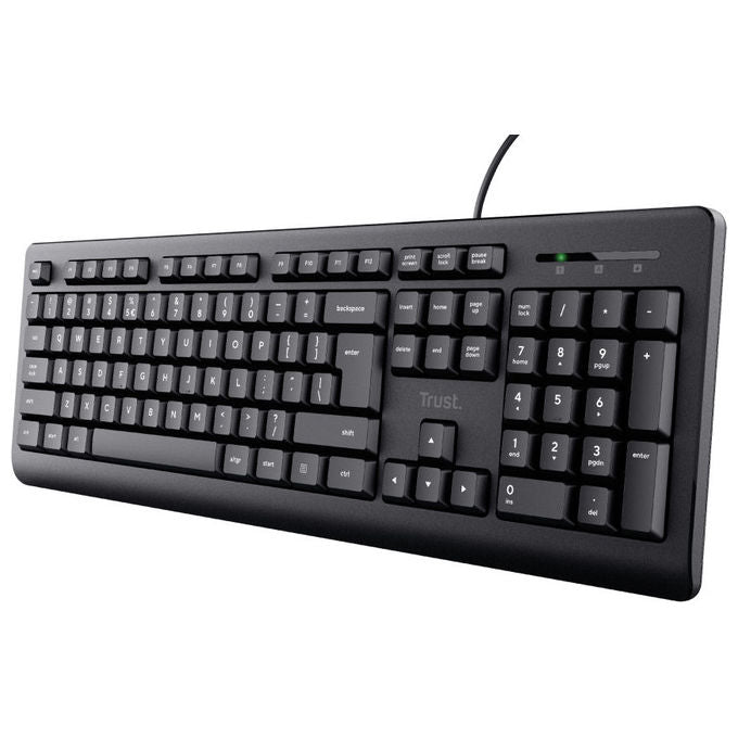 Trust 24388 TK-150 Tastiera USB Full-size 104 tasti AZERTY Nero colore Nero