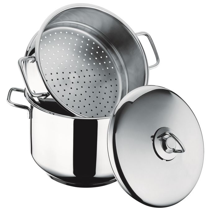 Borella 24579 Vittoria Vaporiera Acciaio Inox diametro 22 cm Induzione colore Acciaio