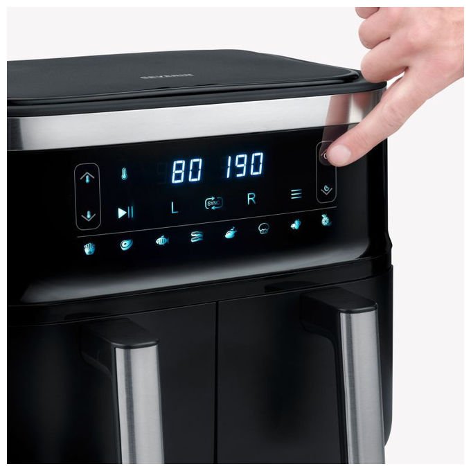 Severin FR2463 Friggitrice ad aria 8 L 2600 W 10 programmi Display LED colore Nero