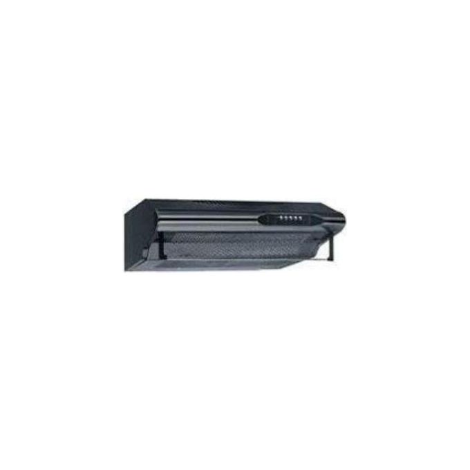 Elica PRF0146271A Concorde LX BL F-60 - Cappa sottopensile aspirante 60 cm, 165-300 m³-h, Classe D, 53-66 dB, Controllo slider, 3 velocita', Filtro antigrasso sintetico e filtro a carbone, Illuminazione Halo 2x28 W, Nero