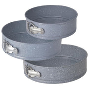 Borella 24881 Astra Set 3 Tortiere Antiaderente Effetto Marmo diametro 18-20-22 cm colore Grigio