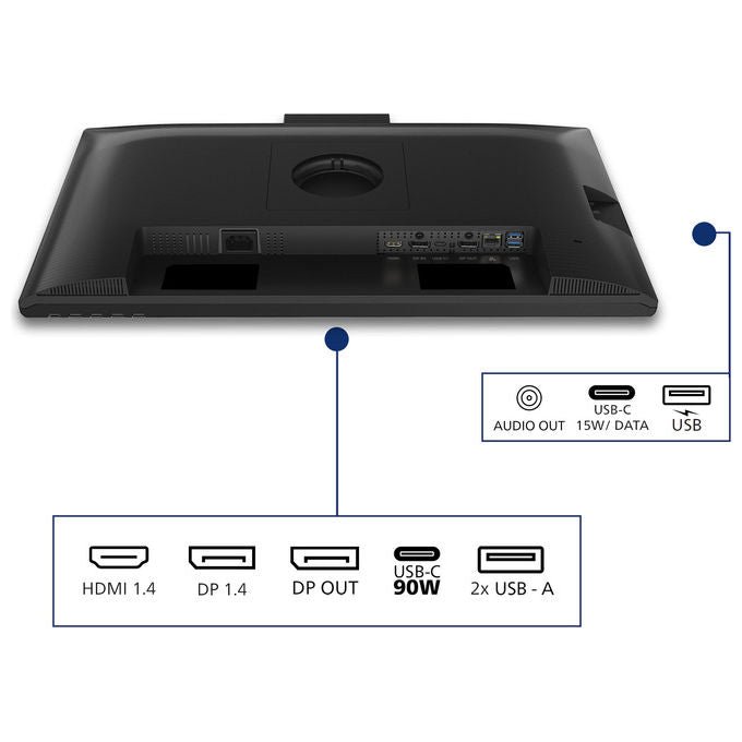 Philips 24B2U3301H Monitor 23,8'' IPS Full HD 120Hz 4ms Webcam 5MP USB-C Hub USB SmartErgoBase colore Nero