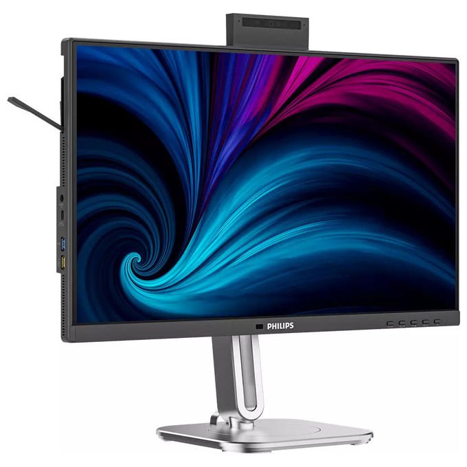 Philips 24B2U4301H-00 Serie 4000 Monitor PC 23.8'' Full HD IPS 120 Hz USB-C Webcam Regolabile colore Grigio